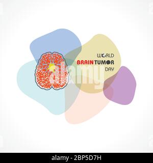 World Brain Tumor Day Vektor Illustration. Geeignet für Grußkarte, Poster und Banner. Stock Vektor