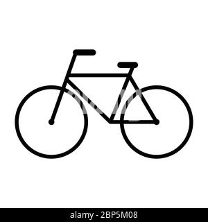 Fahrrad Symbol Piktogramm Illustration Übersicht. Schwarz-weiß EPS-Vektor Stock Vektor