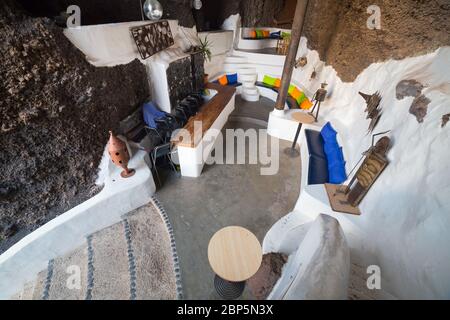 LANZAROTE, SPANIEN - 27. NOVEMBER 2016: Lagomar House Museum auf Lanzarote, Kanarische Inseln, Spanien Stockfoto