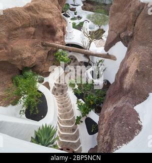 LANZAROTE, SPANIEN - 27. NOVEMBER 2016: Lagomar House Museum auf Lanzarote, Kanarische Inseln, Spanien Stockfoto