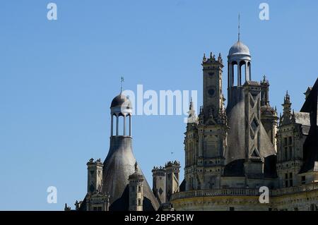 Chateau de Chambord im Loire-Tal, Frankreich Stockfoto