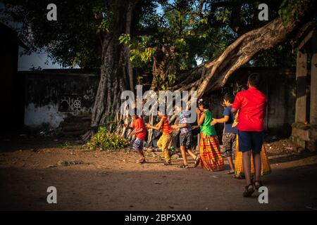 Tamilnadu regionale Dorfspiele Stockfoto