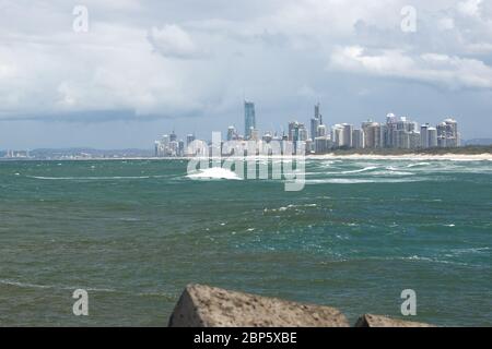 Wundervolle Aussicht auf Gold Coast City vom Light House Stockfoto