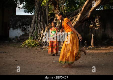 Tamilnadu regionale Dorfspiele Stockfoto