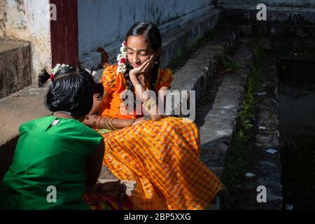 Tamilnadu regionale Dorfspiele Stockfoto