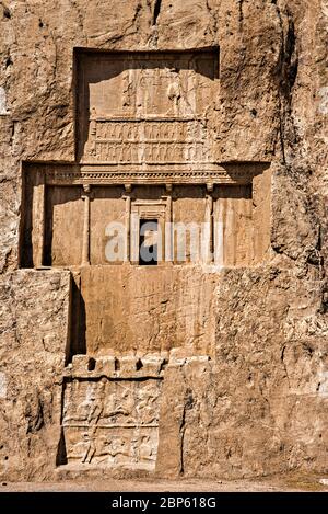 Grab von Artaxerxes I, Nekropole von Naqsh-e Rostam, Iran Stockfoto