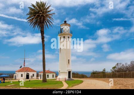 Point Vicente Leuchtturm in Ranchos Palos Verdes, Los Angeles, Kalifornien. Stockfoto