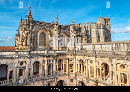 Kapitelhaus und Hauptkirche im Kloster Christi (Convento de Cristo). Tomar, Ribatejo, Portugal Stockfoto