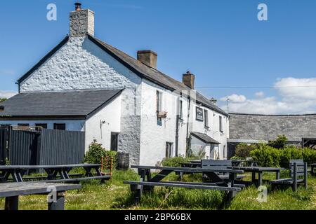 The Plough and Harrow Public House in Monknash Vale of Glamorgan South Wales. Ein altes Pub, das Teil eines nahegelegenen grange war, das zur Neath Abbey gehörte. Stockfoto