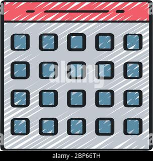 Tischkalender Symbol für ‘Kalender’ Stock Vektor