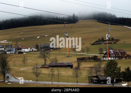 Jugendzüge für Olympia Alpin 2020 Stockfoto