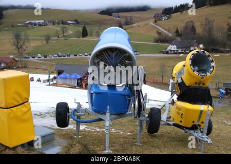 Jugendzüge für Olympia Alpin 2020 Stockfoto