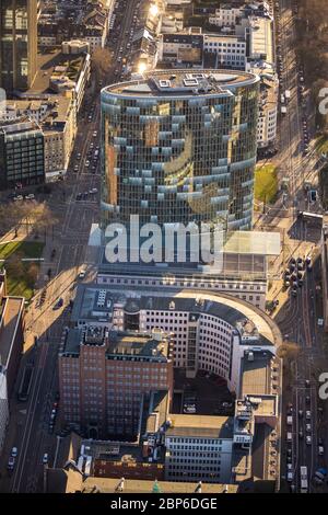 Luftaufnahme, Bürogebäude GAP15, Graf-Adolf-Platz 15, Düsseldorf, Rheinland, Nordrhein-Westfalen, Deutschland Stockfoto
