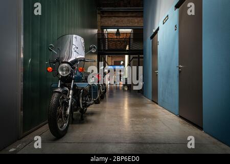 BERLIN, 11. Mai 2019: Motorrad Moto Guzzi V 1000 konvertieren. 32Th Berlin-Brandenburg Oldtimer Tag. Stockfoto