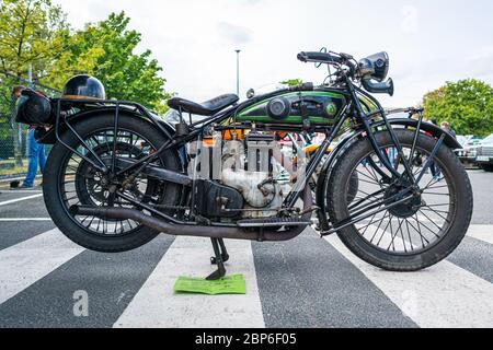 BERLIN, 11. Mai 2019: Motorrad von D-Rad R-O/4, 1924. 32Th Berlin-Brandenburg Oldtimer Tag. Stockfoto