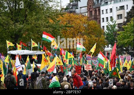 Aktuelles, Kurden-Demonstration in Köln, Beginn der Veranstaltung am Ebertzplatz Stockfoto