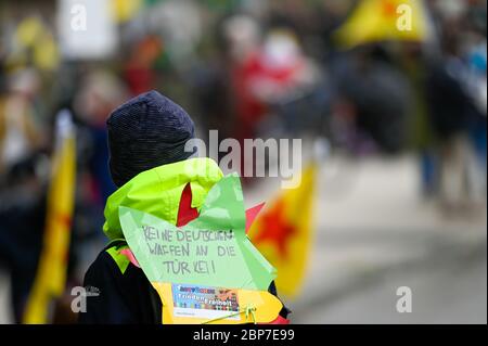 Aktuelles, Kurden-Demonstration in Köln, Beginn der Veranstaltung am Ebertzplatz Stockfoto