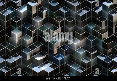 Moderne 3d Würfel Grafik Illustration Stockfoto