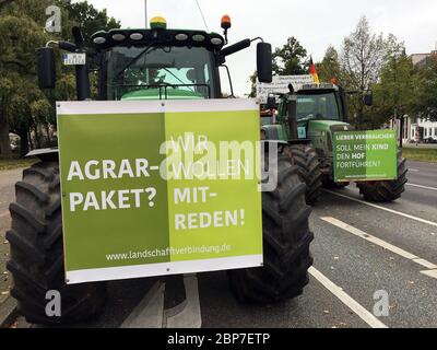 Bauerndemonstration in Hannover Stockfoto