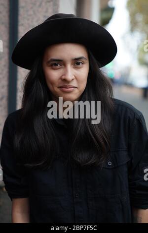 Fotoshooting mit Diana Kinnert Stockfoto