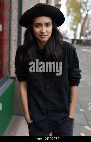 Fotoshooting mit Diana Kinnert Stockfoto