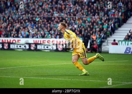 1. BL: 19-20: 10. Sptg. Werder Bremen - SC Freiburg Stockfoto