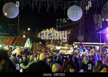 Weihnachtsmarkt Freiburg 2019 Stockfoto