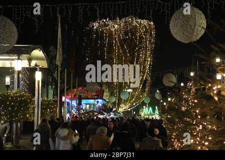 Weihnachtsmarkt Freiburg 2019 Stockfoto