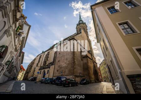 BAUTZEN, Deutschland - 10. OKTOBER 2019: Kathedrale des Hl. Petrus in der Altstadt. Stockfoto