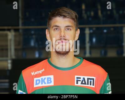 der polnische Handballspieler Piotr Chrapkowski, SC Magdeburg, Liqui Moly HBL, Handball-Bundesliga Saison 2019-20 Stockfoto