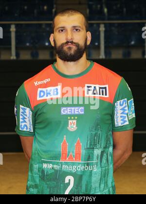 Kroatischer Handballspieler Zeljko Musa , SC Magdeburg, Liqui Moly HBL, Handball-Bundesliga Saison 2019-20 Stockfoto