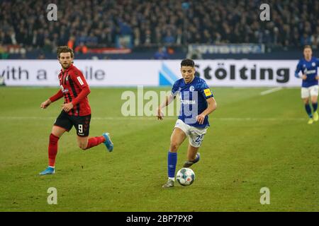 1. BL: 19-20: 17. Sptg. FC Schalke 04 - SC Freiburg Stockfoto