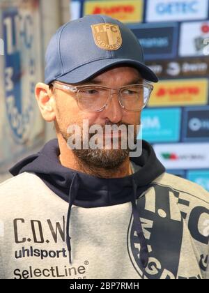 Cheftrainer Claus Dieter Wollitz - 1.FC Magdeburg 3.Liga Saison 2019-20 Stockfoto