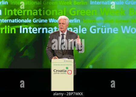 Dr. Wolfgang Ingold, Vorsitzender des Vorstandes, Bundesverband der Deutschen Lebensmittelwirtschaft (BVE) IGW 2020, Eröffnungsfeier der Internationalen Grünen Woche Berlin 2020. Stockfoto