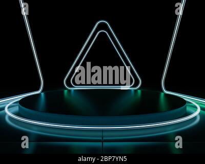 Neon abstrakten Hintergrund der Linien. 3D-Rendering Stockfoto