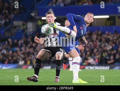 LONDON, ENGLAND - 25. SEPTEMBER 2019: Ross Barkley aus Chelsea im Bild während des 2019/20 EFL Cup Round 3 Spiels zwischen Chelsea FC und Grimsby Town FC an der Stamford Bridge. Stockfoto