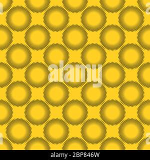 Sunburst geometrische nahtlose Muster Hintergrund. Stock Vektor Illustration isoliert auf weißem Hintergrund. Stock Vektor