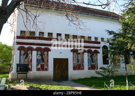 Brancoveanu Kirche, ein historisches Denkmal aus dem 18. Jahrhundert in Ocna Sibiului, Rumänien Stockfoto