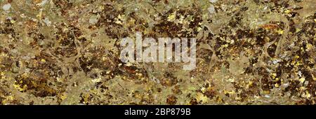 Dunkle raue Oberfläche mit goldenen Adern. Abstrakte Textur Hintergrund aus natürlichem Material. Illustration. Hintergrund in hoher Auflösung. Rasterdatei für Cove Stockfoto