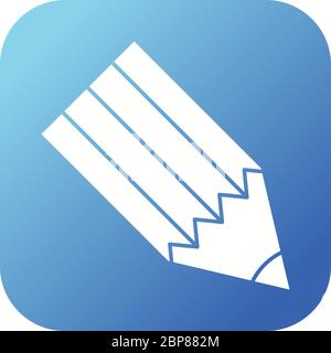 Schönes Bleistift Glyph Symbol Stock Vektor