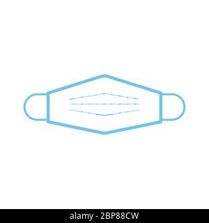 Medizinische Schutzmaske, Atemmaske, Sicherheitsmaske, Atemmaske Für Krankenhäuser, Virus, Symbol-Vektor-Illustration Hintergrund Stock Vektor
