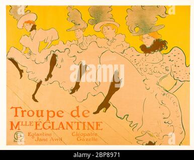 Henri de Toulouse-Lautrec, La Troupe de Mademoiselle Eglantine: (Mademoiselle Eglantins Troupe), Can-Can-Tänzer, Poster, 1896 Stockfoto