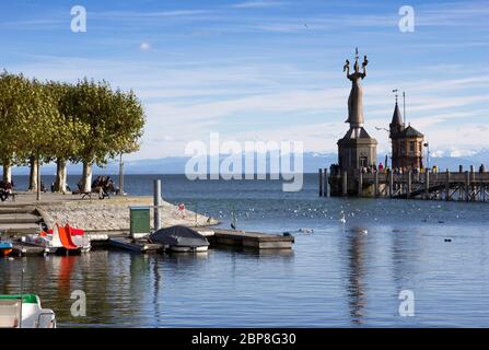 Bodensee Mit Blick Auf Konstanz Stockfoto