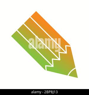 Schönes Bleistift Glyph Symbol Stock Vektor