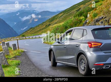 Fahrt entlang der Großglockner Alpenstraße, Österreich Stockfoto