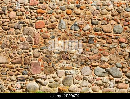 Steine, Mauer, Steinmauer, Stadtmauer, Neubrandenburg, Mecklenburg-Vorpommern, Deutschland, Europa Stockfoto