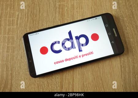 Cassa Depositi e Prestiti Logo auf dem Smartphone angezeigt Stockfoto