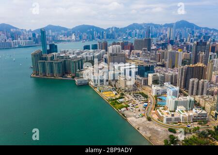 Hung Hom, Hongkong 12. Mai 2019: Panoramafotos für die Stadt in Hongkong Stockfoto