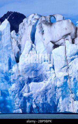 Upsala Gletscher am Lago Argentino, Parque Nacional Los Glaciares, Patagonien, Argentinien. Stockfoto