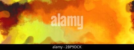 Abstrakter Aquarellhintergrund mit Aquarellfarbe mit dunklen Orange-, Schokolade- und Pastellorangfarben Stockfoto